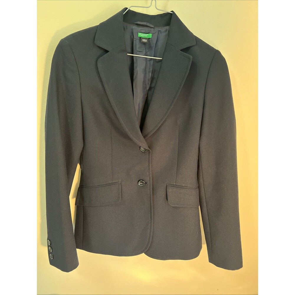 Women‎ Blazer United Color Of Benetton Size 38 Blue